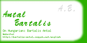 antal bartalis business card